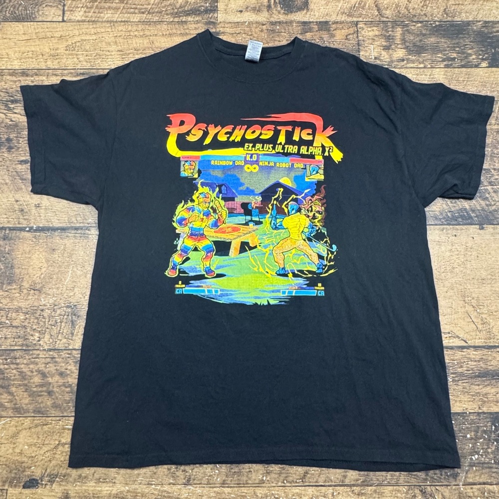 Psychonostick EX Plus Ultra‎ Alpha X2 Arcade Graphic T Shirt Mens XL